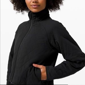 lululemon quilted calm jacket blk sz 6